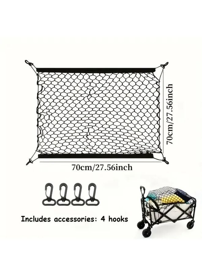 Heavy Duty Folding Car Storage Net 27 56 Inch Durable Nylon For Trunk Outdoor Camping - Image 2